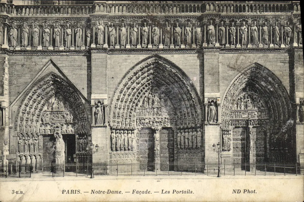 PARIS — Notre-Dame — Façade — Les Portails — ND Phot. - Frente