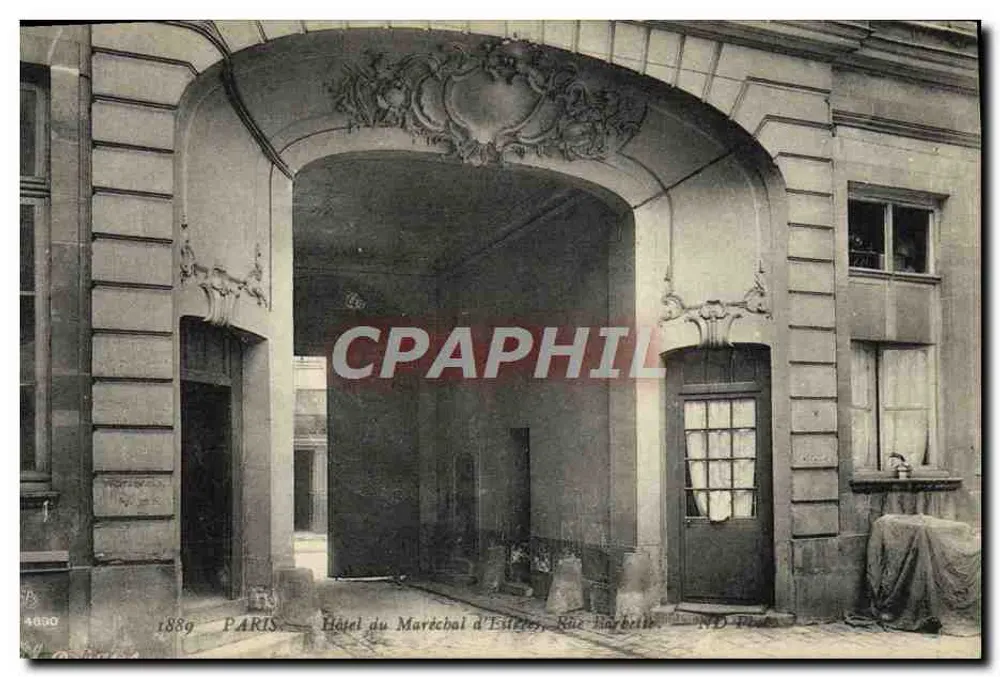 Hotel do Maréschal d'Estrees — Rue Barbette — Paris — 1889 — ND Photo - Frente