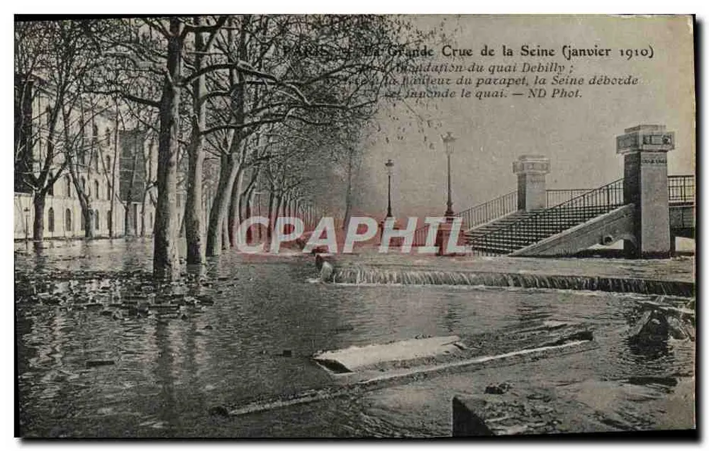 Paris — Die große Hochwasserflut der Seine (Januar 1910) — ND Phot. - Vorderseite