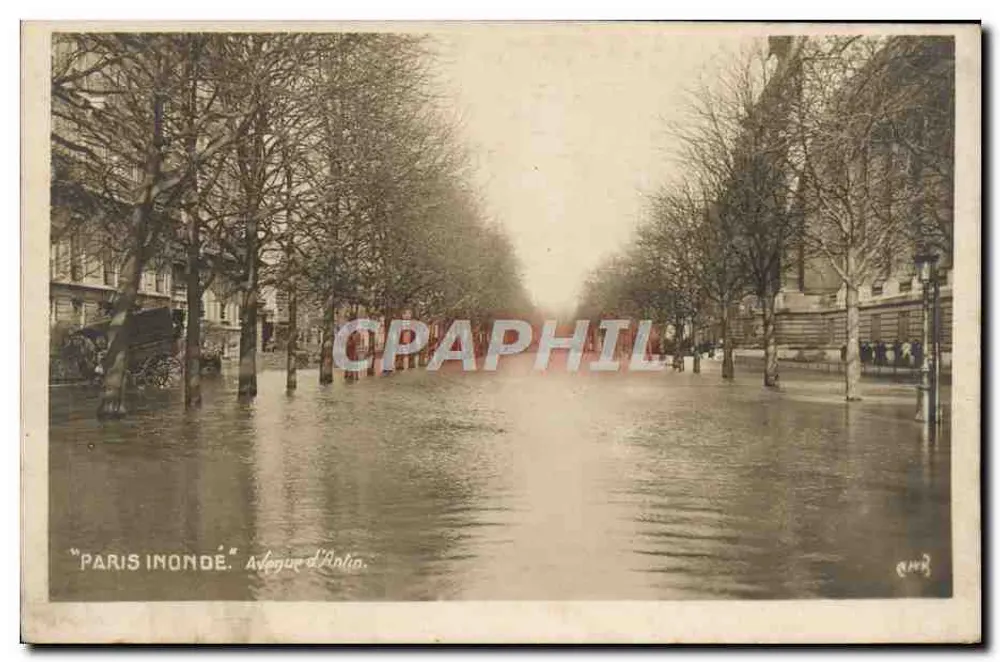 Paris inundado — Avenue d'Antin - Frente