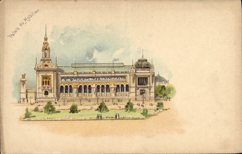 Pałac Mebli — Wystawa Uniwersalna z 1889 roku — Wydawca nieznany - Awers