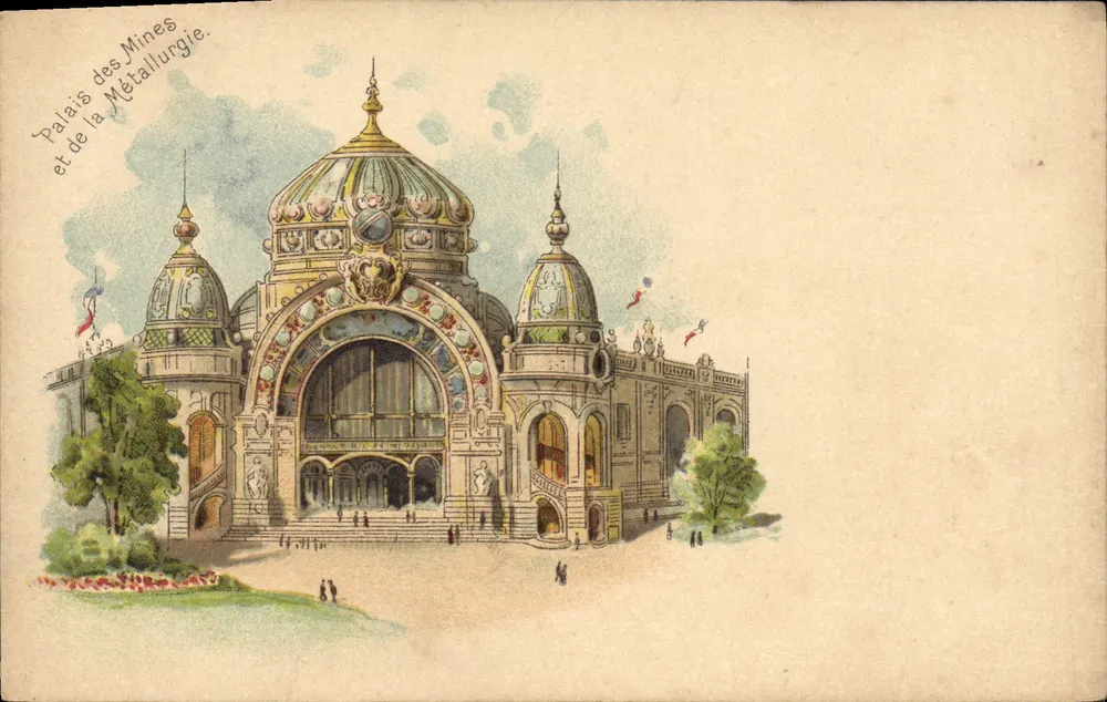 Palast der Bergbau und Metallurgie — Weltausstellung 1889 — Unbekannter Verleger - Vorderseite