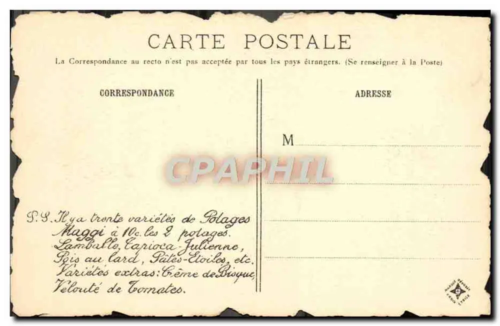 Alt-Paris — Der Quai de la Rapée — Maggi, Sammlung Maggi, indiée - Rückseite