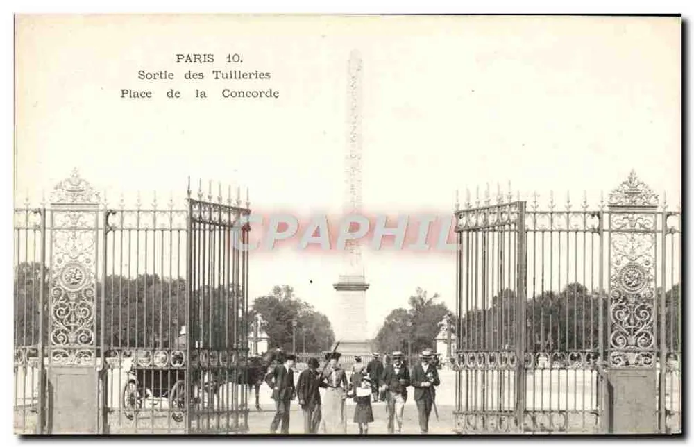 Ausgang der Tuileries — Place de la Concorde — Paris 10 - Vorderseite