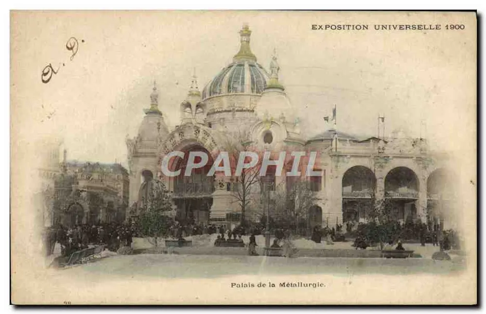 Palast der Metallurgie — Weltausstellung 1900 — A.G. - Vorderseite
