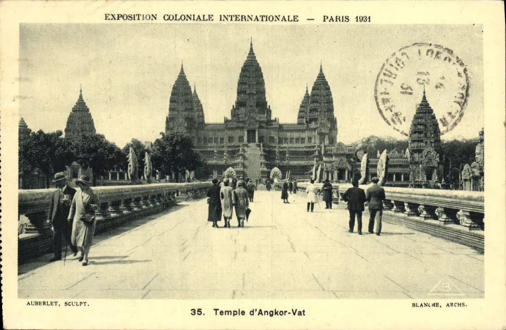 Tempel von Angkor-Vat — Internationale Kolonialausstellung — Paris 1931 — Auberlet, Skulpt. — Nr. 35 - Vorderseite