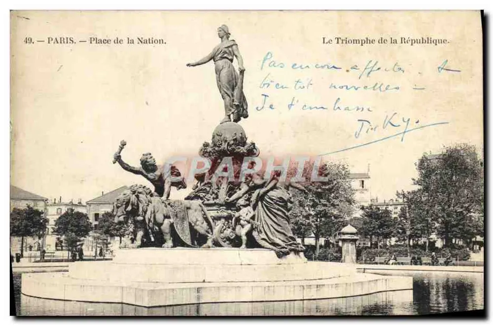 Paris — Place de la Nation — Der Sieg der Republik — Verlag Tébèhem, Nr. 49 - Vorderseite