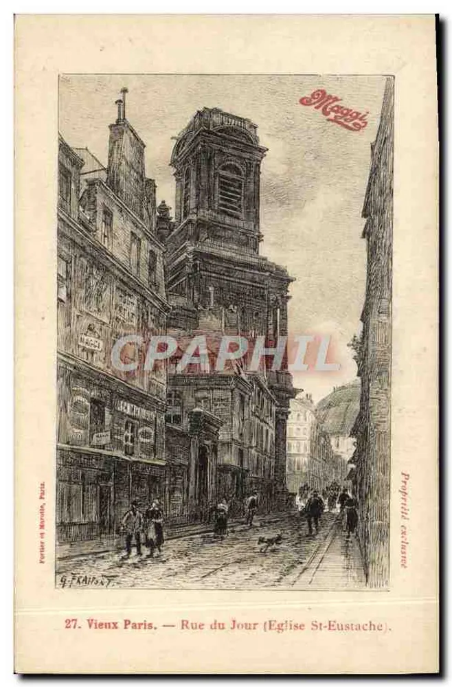 Altes Paris — Rue du Jour (Kirche St-Eustache) — Maggi, Paris - Vorderseite
