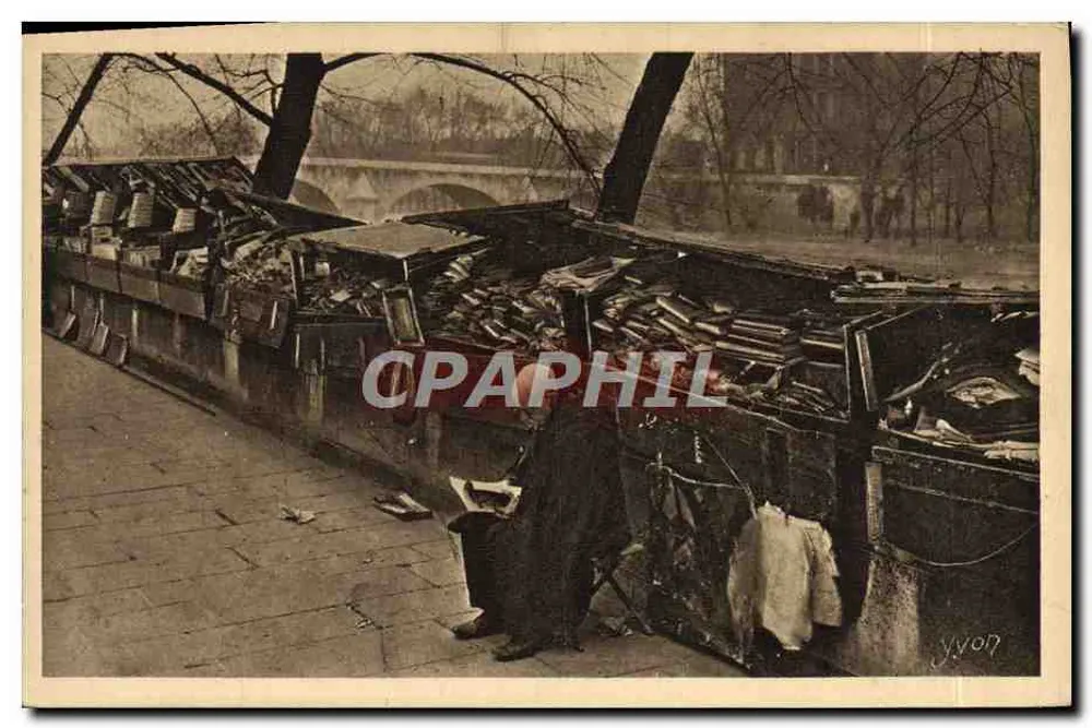 Paris. Flanieren — Buchhändler am Quai Voltaire — Art Edition YVON - Vorderseite