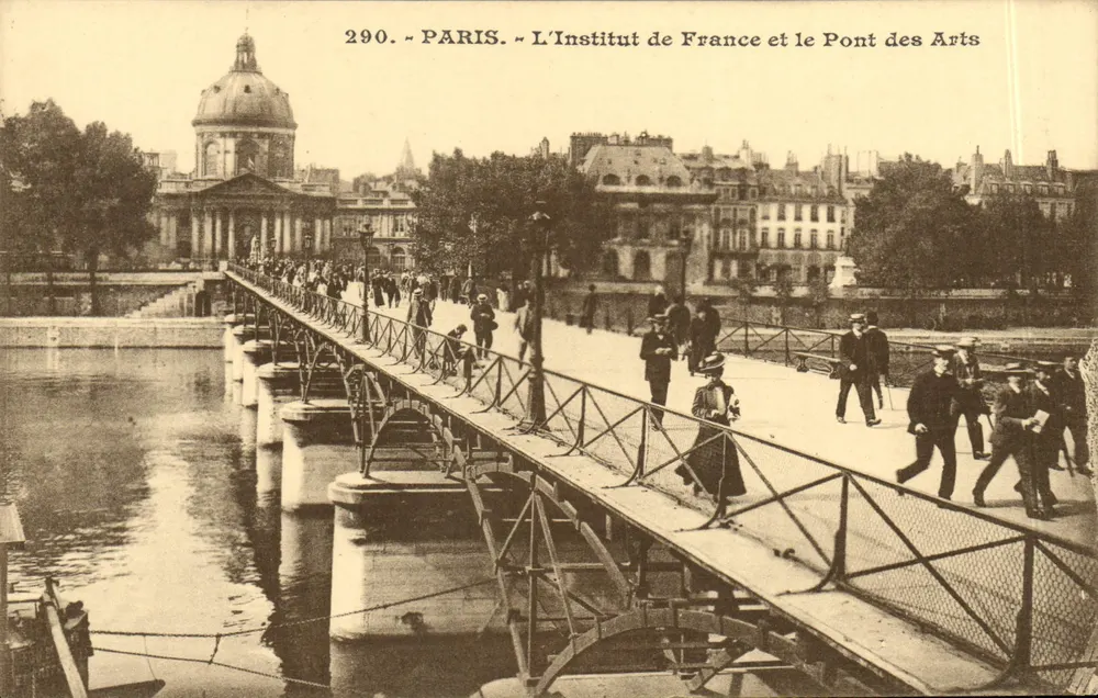 Paris - Das Institut de France und der Pont des Arts - Vorderseite