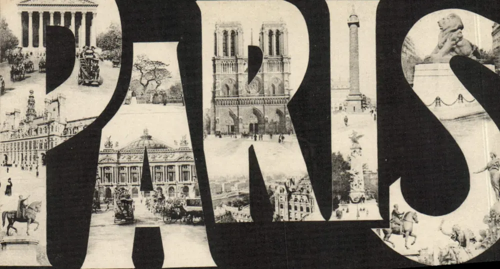 Paris — vista panorâmica estilizada — editor não visível - Frente
