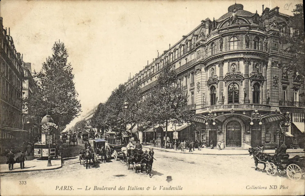 Paris — Der Boulevard des Italiens & das Vaudeville — Collections ND Phot - Vorderseite