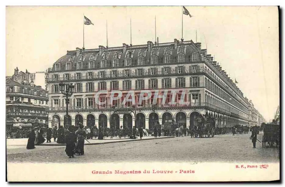 Grands Magasins du Louvre — Paris — B. F., Paris - Frente