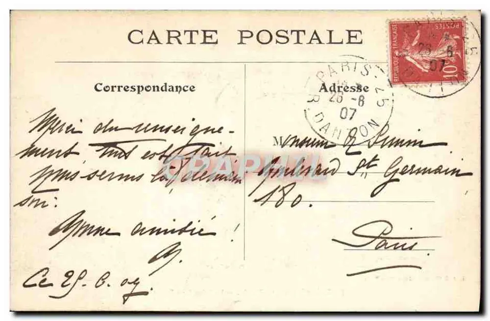 Die Seine durch Paris — Die Seine bei La Rapée — L. J. & Cie, Angoulême-Paris - Rückseite