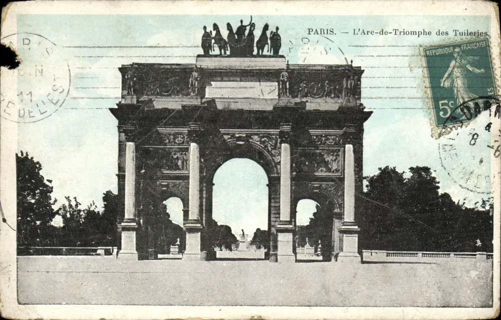 Paris — L'Arc-de-Triomphe des Tuileries — éditeur J.C. PARIS - Frente