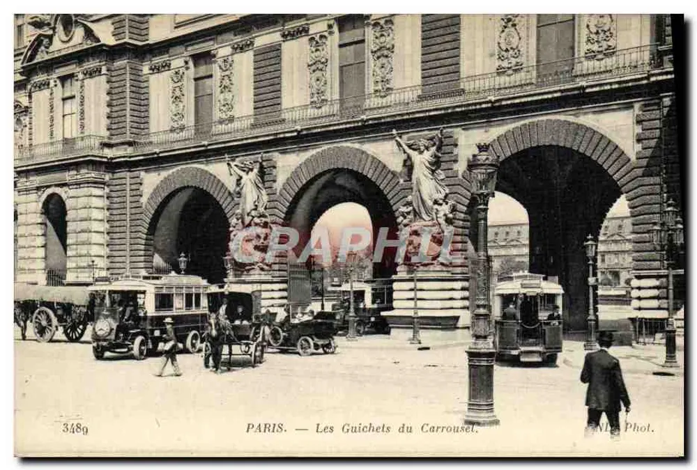 Paris — Os Guichets do Carrousel — M. V. Fot. n° 3489 - Frente