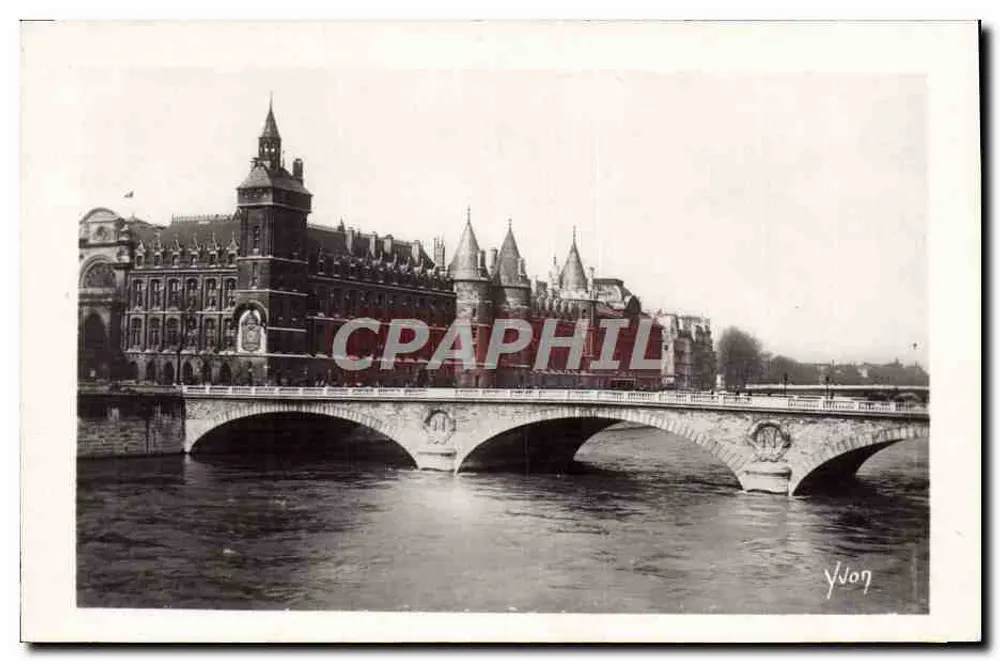 Paris — Das Palais de Justice und die Pont au Change — Éditions d'Art Yvon - Vorderseite