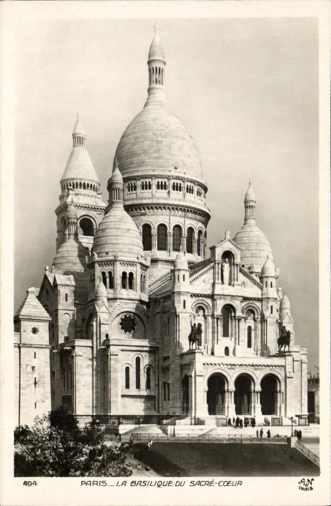Paris — A Basílica do Sagrado Coração — A.N. Paris, n° 494 - Frente