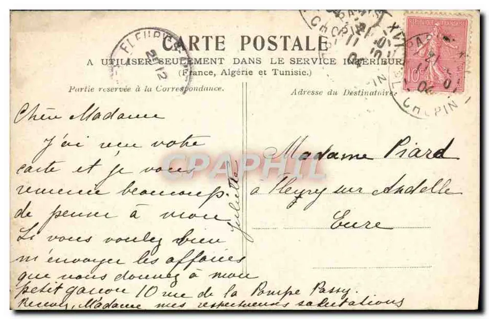 Paris — Boulevard Bonne-Nouvelle — editor não identificado - Verso