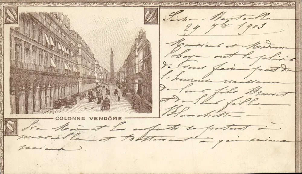 Coluna Vendôme — Paris — editor desconhecido, número de série não visível - Frente
