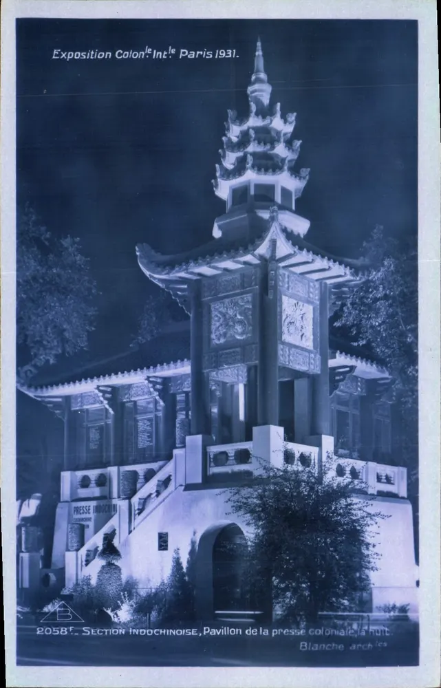Pavillon de la presse coloniale — Internationale Kolonialausstellung Paris 1931 — Blanche Arch - Vorderseite