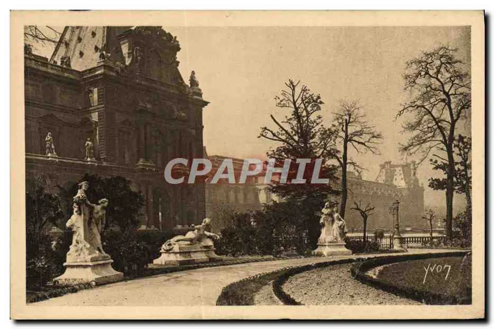 Garten der Tuileries — Pavillon de Flore — Edition Paris. En Flanant, N° 54 - Vorderseite