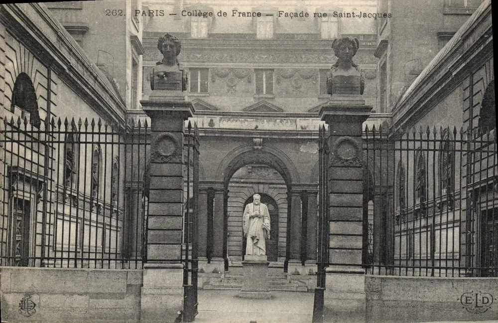 Paris — Collège de France — Fassade, Rue Saint-Jacques — Verlag ELD, Nr. 2662 - Vorderseite