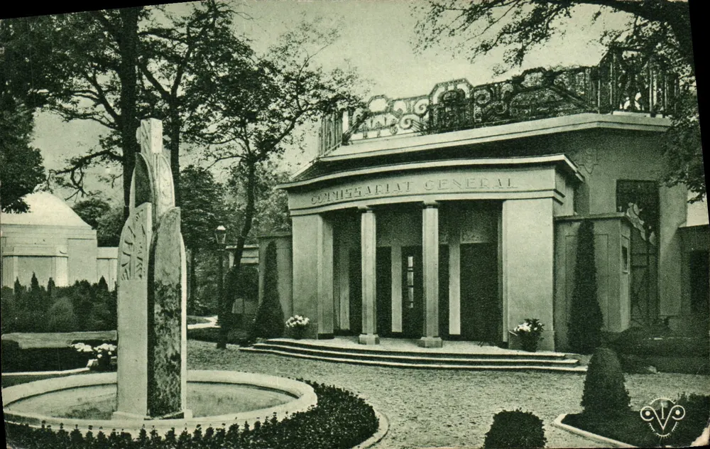 Der Pavillon des Generalkommissariats — Internationale Ausstellung für Dekorative Künste 1925 — Chrétien-Lalanne-Ausgabe, Nr. 32 - Vorderseite