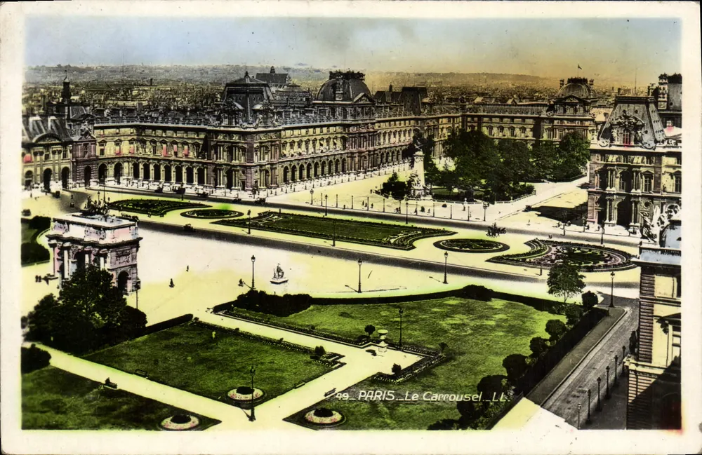 Paris - O Carrousel — vista aérea — L.L. n°09 - Frente