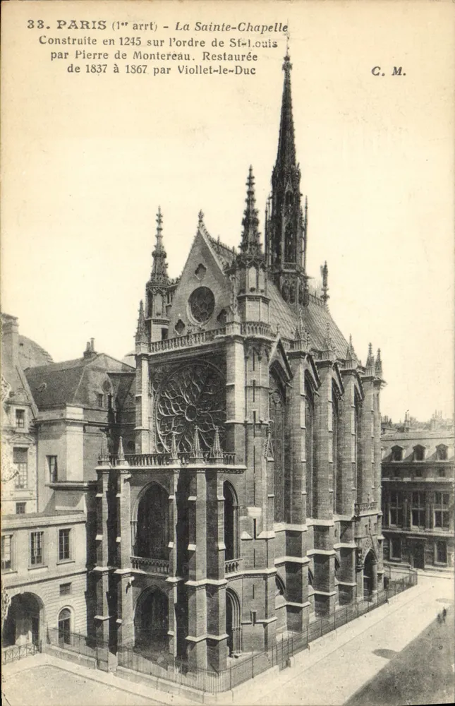 Paris (1er arrondissement) - A Santa Capela — C. M. n°33 - Frente