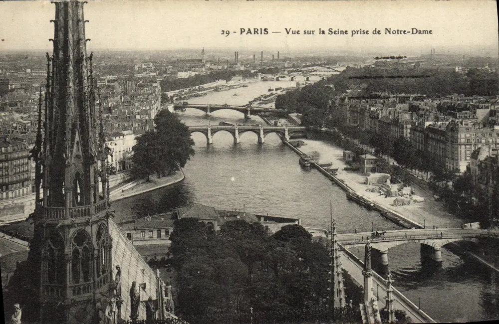 Paris — Ansicht der Seine von der Notre-Dame — unbekannter Verlag, Nr. 29 - Vorderseite