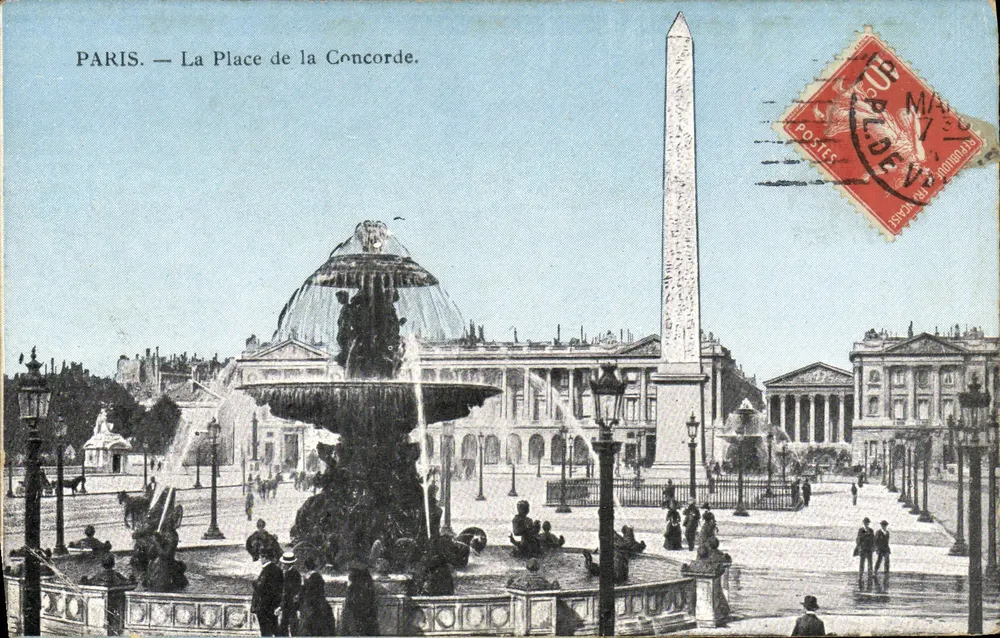 Paris — A Praça da Concórdia — editor anônimo - Frente