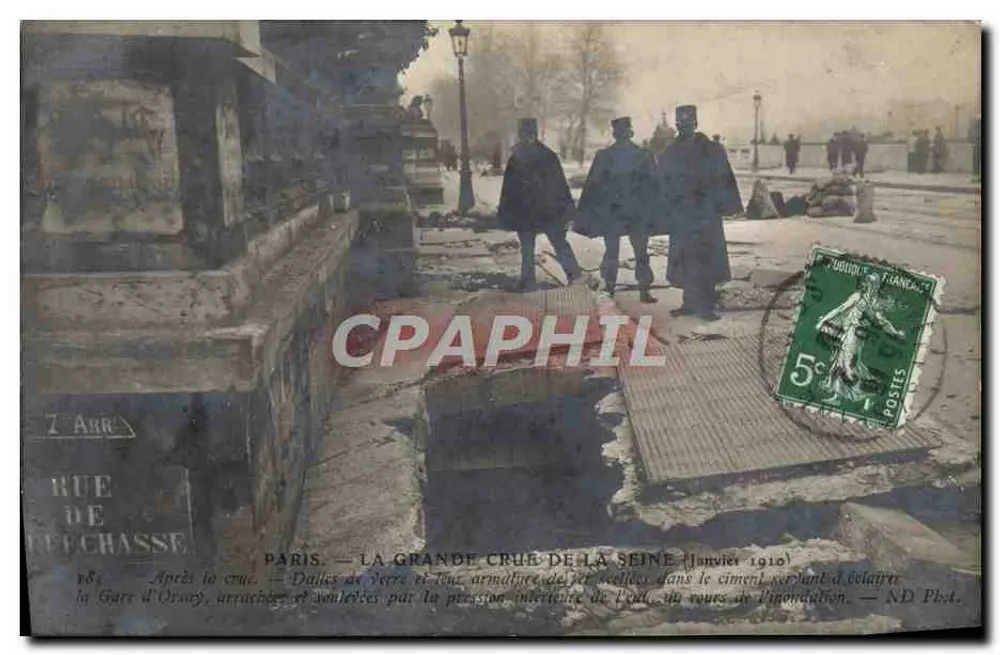 Paris — Die große Flut der Seine (Januar 1910) — ND Phot. - Vorderseite