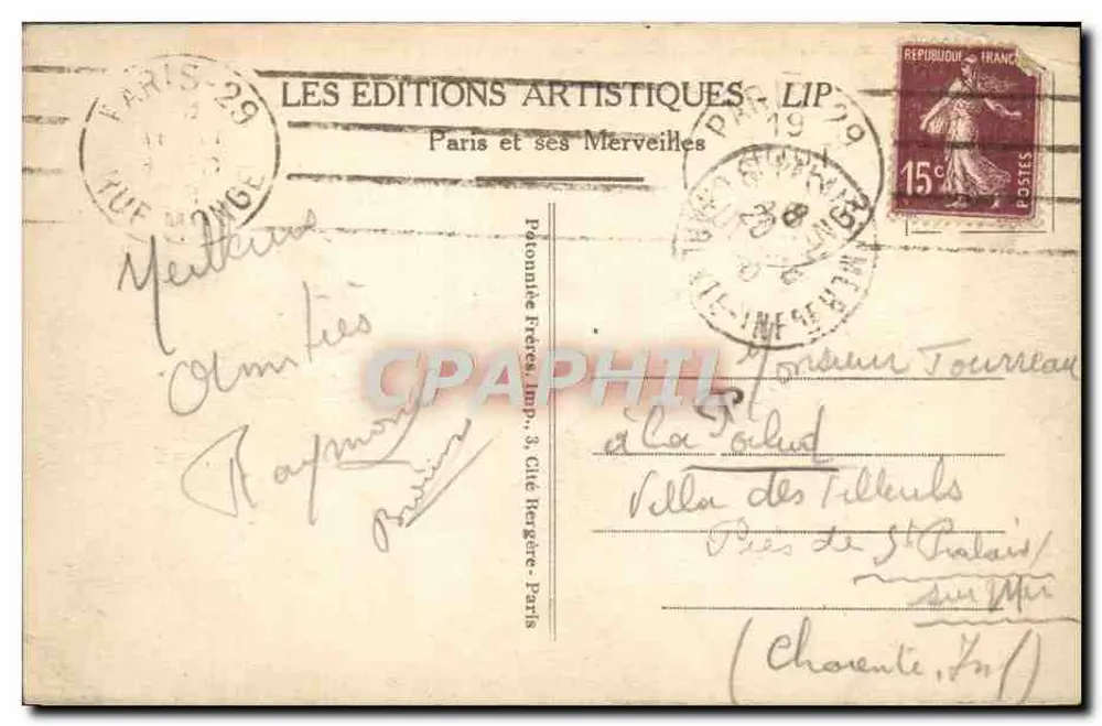 Paris - Place de l'Opéra, die Metro-Stationen und das Opernhaus — LIP - Rückseite