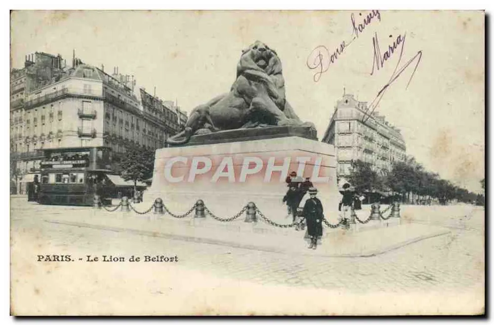 PARIS - De Leeuw van Belfort — monumentale beeldhouwwerk — uitgever niet zichtbaar - Voorkant