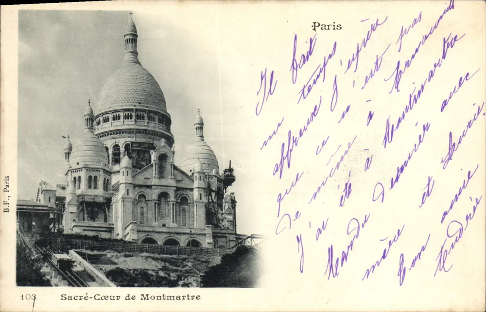 Sacré-Cœur de Montmartre — Paris — B.F., Paris, n°103 - Vorderseite
