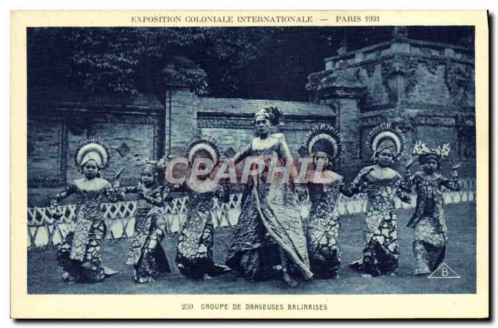 Gruppe balinesischer Tänzerinnen — Internationale Kolonialausstellung — Paris 1931 — Serie 250 - Vorderseite