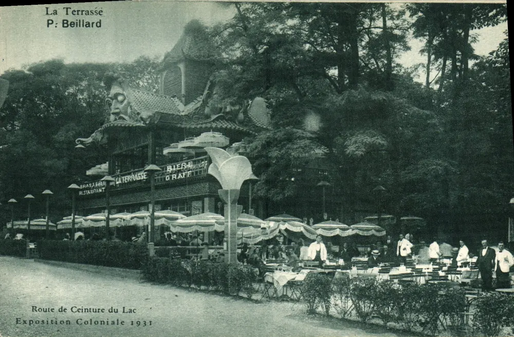 Die Terrasse — Restaurant auf der Kolonialausstellung 1931 — P. Beillard - Vorderseite