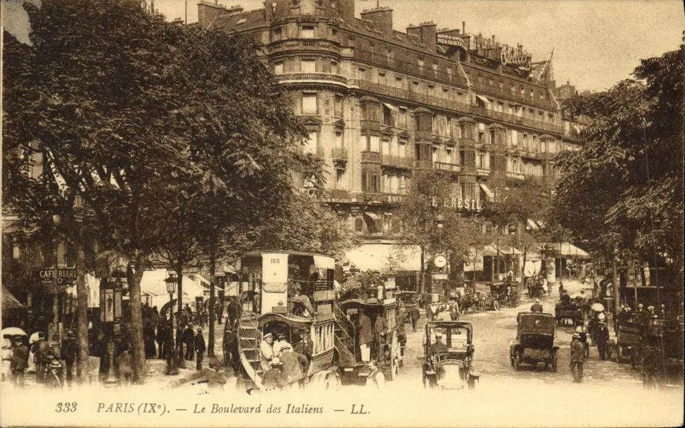 París (IX) — El Boulevard des Italiens — LL. — N° 333 - Anverso