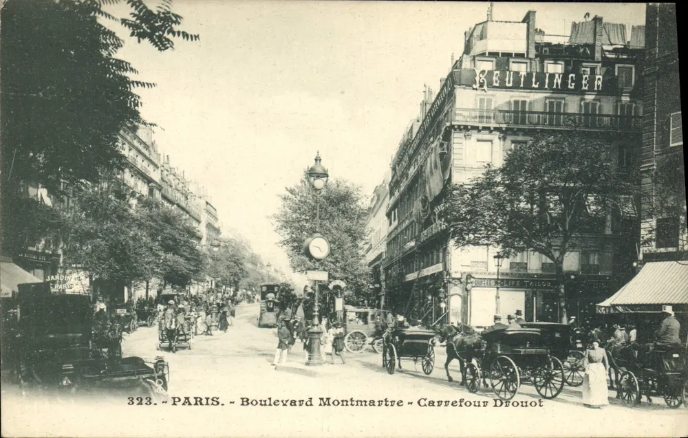 Paris - Boulevard Montmartre - Carrefour Drouot — Editora Jardin de Paris, n° 323 - Frente