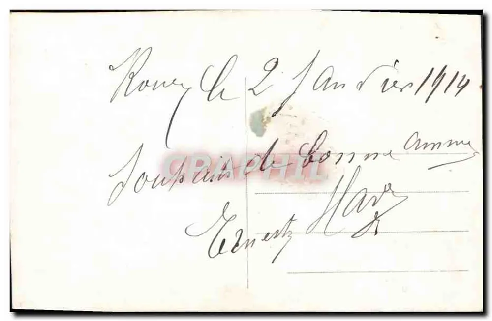 Guten Jahresbeginn — Vögel und Eberesche — A.N. Paris n°1626 - Rückseite