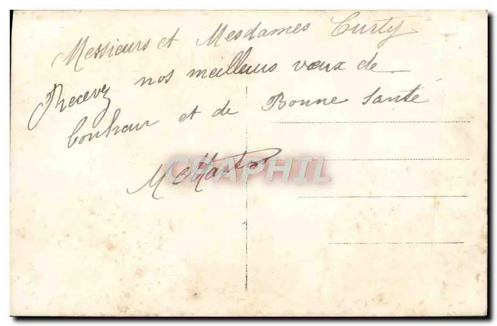 Arranjo de rosas e hortência — Boa Ano — editor desconhecido - Verso
