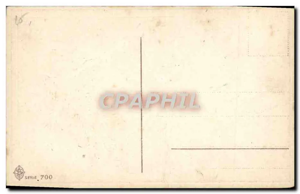 Tarjeta de felicitación de Navidad — paisaje invernal con cabaña — serie 700 - Reverso