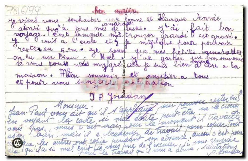 Castelo nevado — montanhas alpinas — carta de boas-vindas com flores de carthame e mimosa - Verso