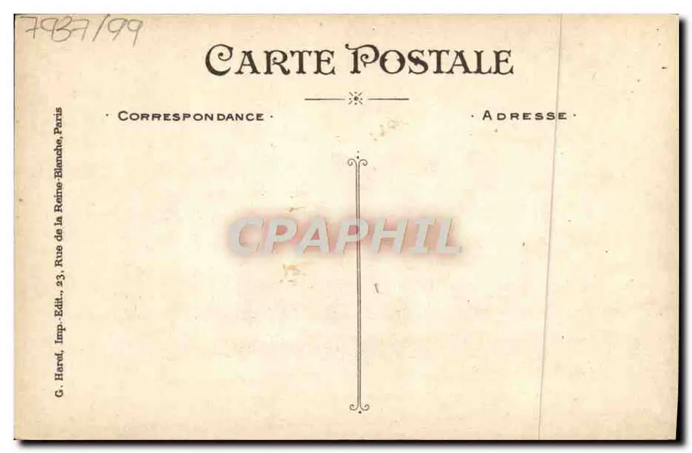 Arranjo de flores e folhagem — Boa Ano — G. Hardel, Paris - Verso