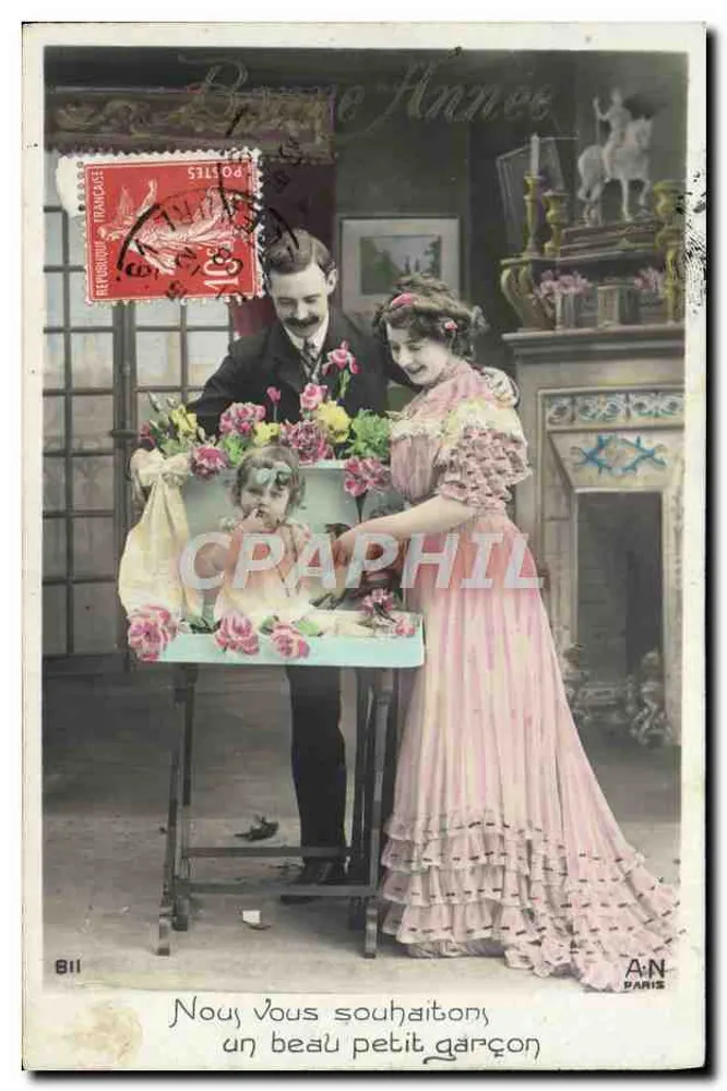 Familie — Geburtstagswunsch — A-N PARIS n°811 - Vorderseite