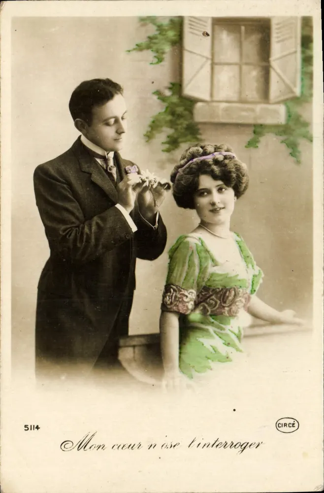 Junges Paar — LiebesSzene — CIRCÉ, n° 5114 - Vorderseite
