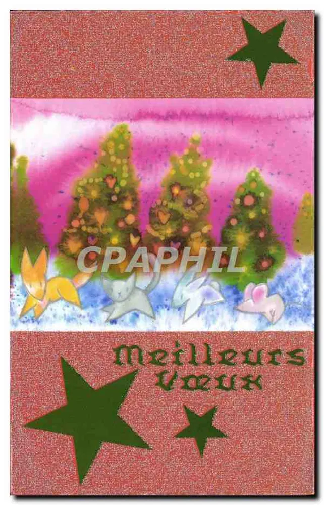 Natal — decoração de árvores de Natal e gatos — Valérie Dury, n° 9620200010a - Frente