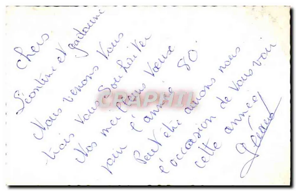Vila nevada — cena de noite — texto 'Bom Ano' em letras douradas - Verso