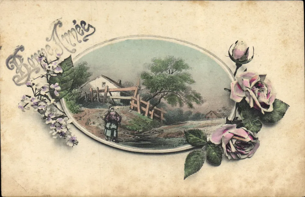 Frau auf dem Land — Verlag E.D., Nr. 9035 - Vorderseite